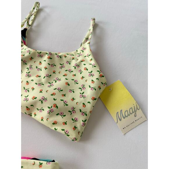 Maaji Reversible Bikini Set in Mini Print Floral Top L and Bottom M NWT - Picture 3 of 6